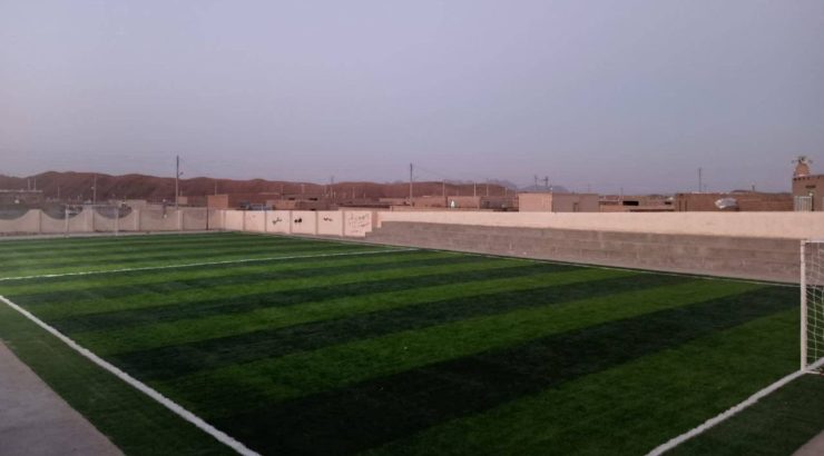 افتتاح زمین چمن مصنوعی فوتبال در استان خراسان جنوبی
